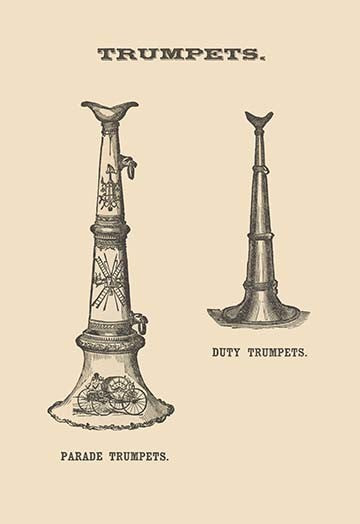 Parade and Duty Trumpets - Canvas Poster 20" x 30"