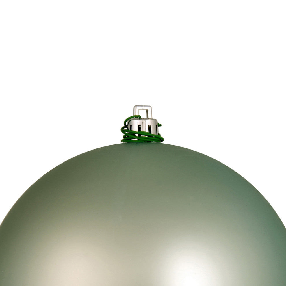 Vickerman N591040Dmv 4" Frosty Mint Matte Ball Ornament, 6 Per Bag