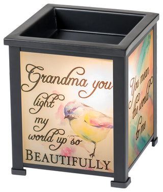 Grandma Light My World With Joy Glass Warmer