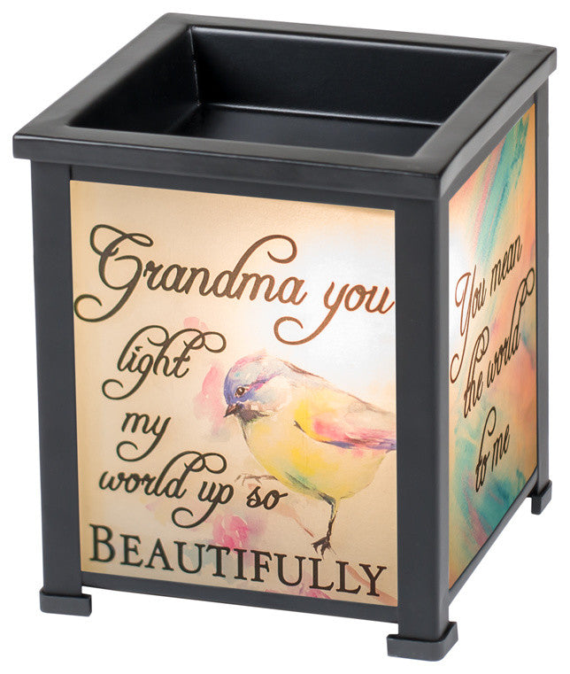 Grandma Light My World With Joy Glass Warmer