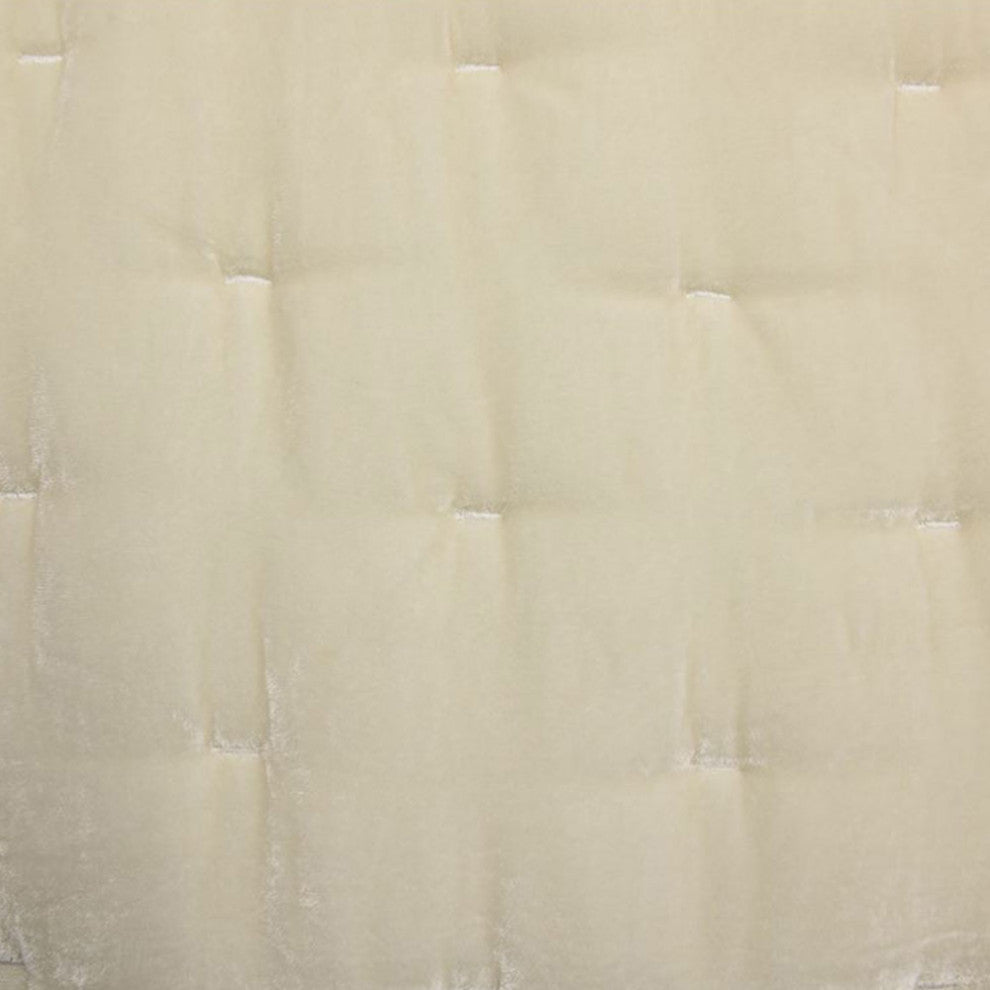 3-Piece HiEnd Accents Stella Faux Silk Velvet Quilt Set, Stone, King