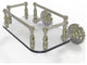 Que New Wall Mounted Glass Guest Towel Tray, Polished Nickel