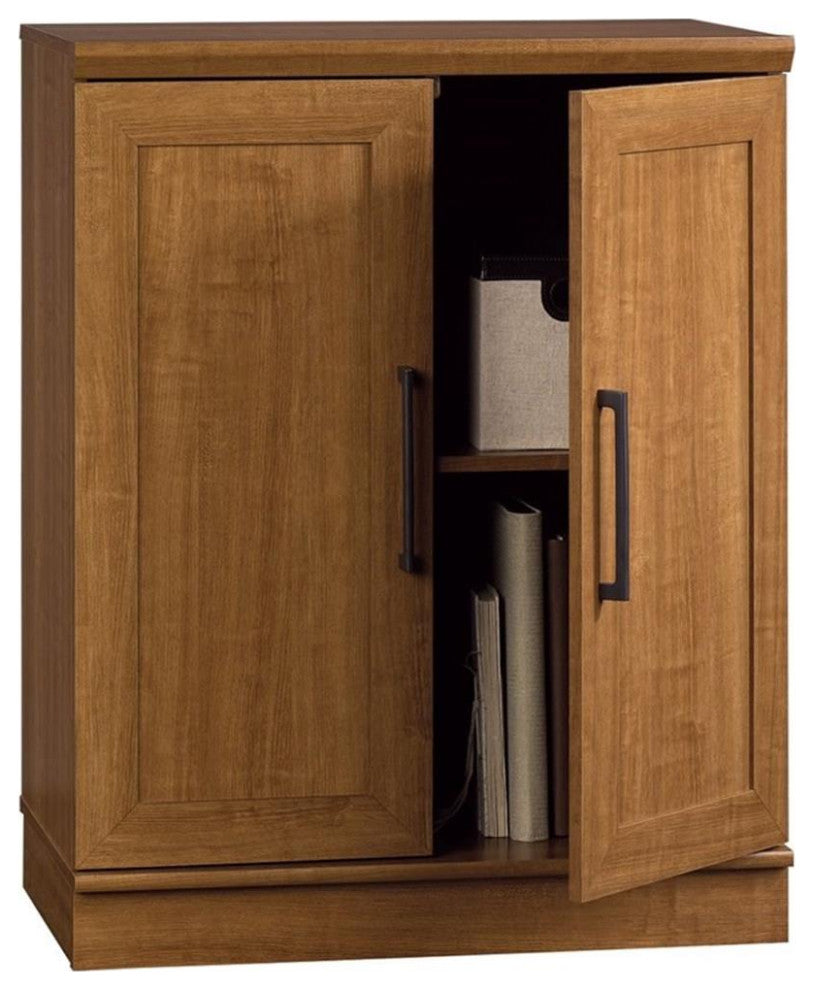 Open-door cabinet interior visible; product shot on white background but with doors open.