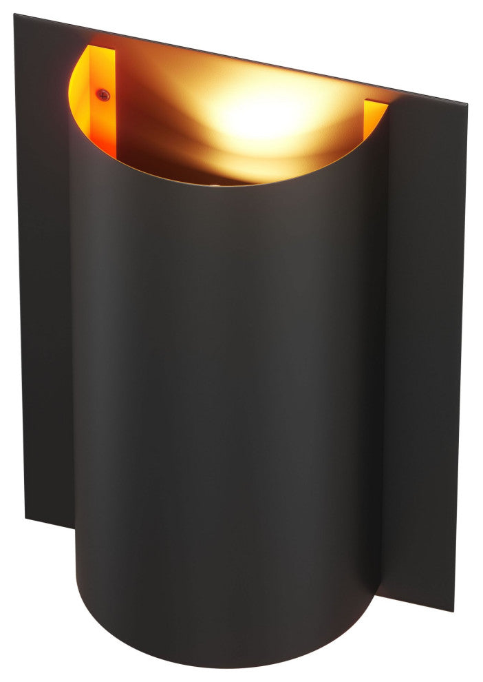 Sconce Wall Lamp Light Fixture, Steel Metal, Black, Kitchen Lounge Cafe Bistro