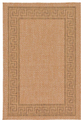 Rug Unique Loom Outdoor Border Light Brown Rectangular 3' 3 x 5' 0