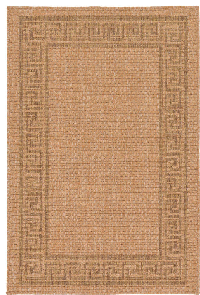 Rug Unique Loom Outdoor Border Light Brown Rectangular 3' 3 x 5' 0
