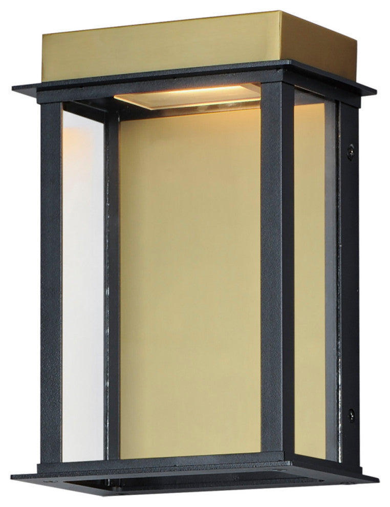 Maxim 50752 Rincon 10" Tall LED Outdoor Wall Sconce - Black / Gold