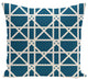Trellis Geometric Print Pillow, Teal, 20"x20"