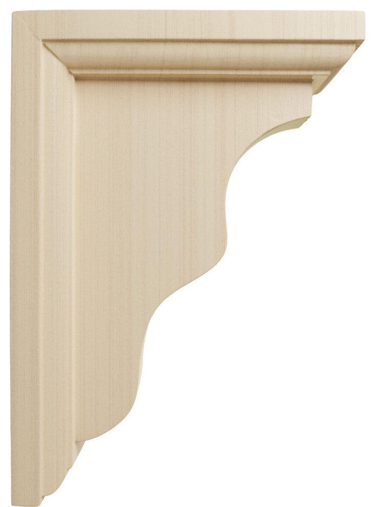 2 1/4"W x 5"D x 7"H Hamilton Traditional Bracket, Rubberwood