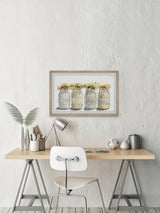 "Floral Bloom Arrangement" Framed Painting Print