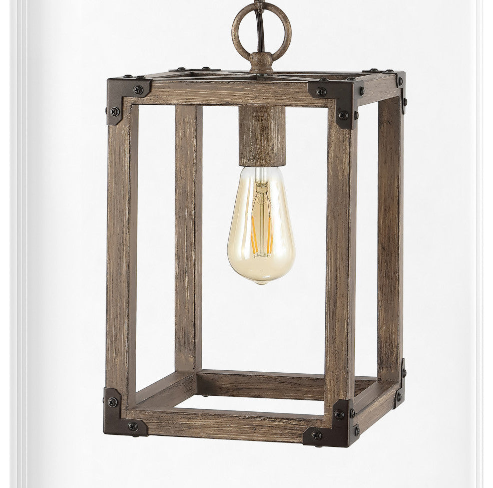 Magnolia 8.13" Adjustable Iron LED Pendant, Brown