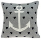 Parkland Collection Gail Nautical Blue Pillow Cover With Poly Insert