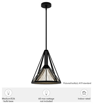 Rafner Natural Iron With Mercury Glass Glass 1 Light Pendant Ceiling