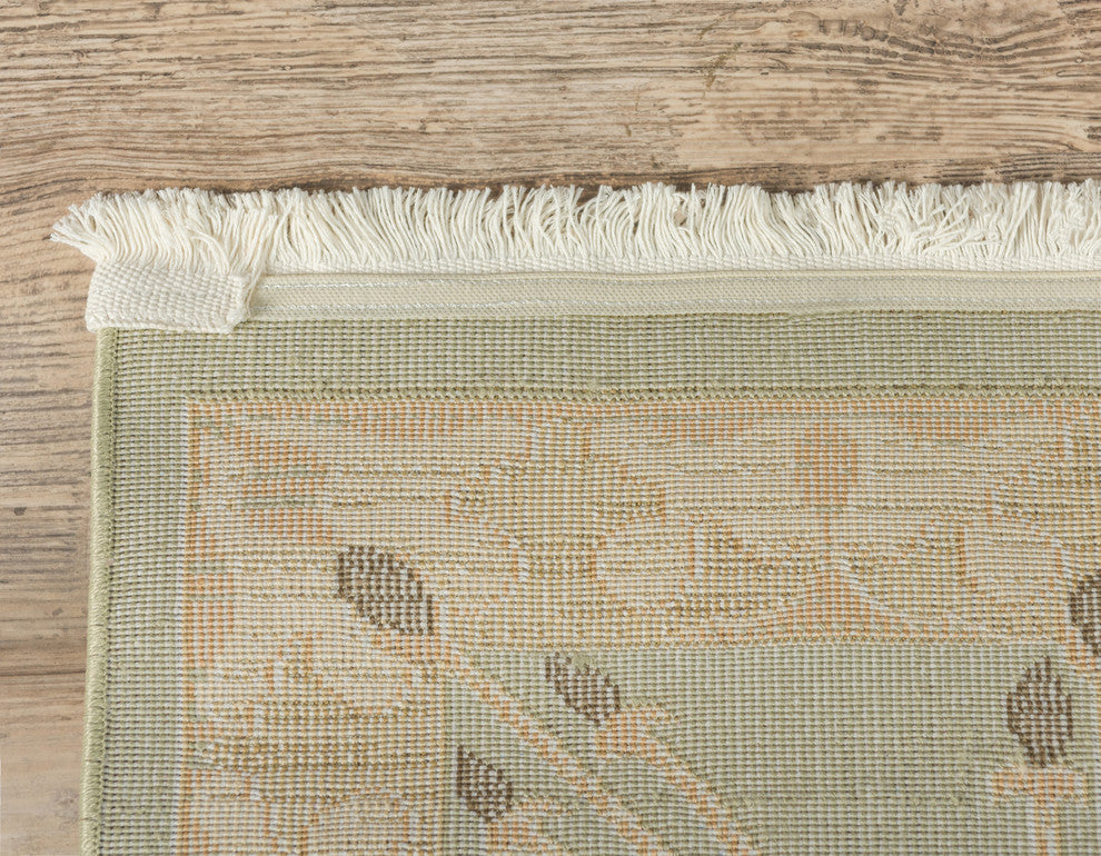 Unique Loom Light Green Carnation Edinburgh 7'x10' Area Rug