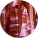 Antelope Canyon Structures, Landscape Photo Round Wall Art, 11"