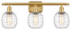 Innovations 516-3W-SG-G1013 3-Light Bath Vanity Light, Satin Gold