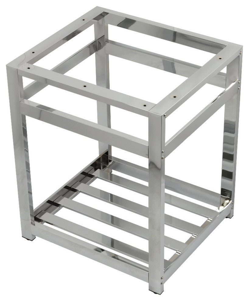 Fauceture 25" x 22" Steel Console Sink Base, Polished Chrome