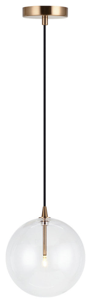 Matteo Lighting C81811AGCL Pendant, Aged Gold Brass Finish