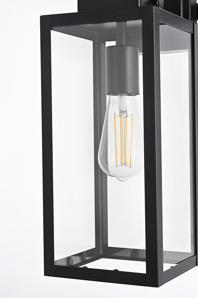 Home Living 6" Outdoor Wall Sconce, Black