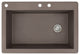 Radius 33" silQ Granite Single Bowl Kitchen Sink with 3 Holes in Espresso
