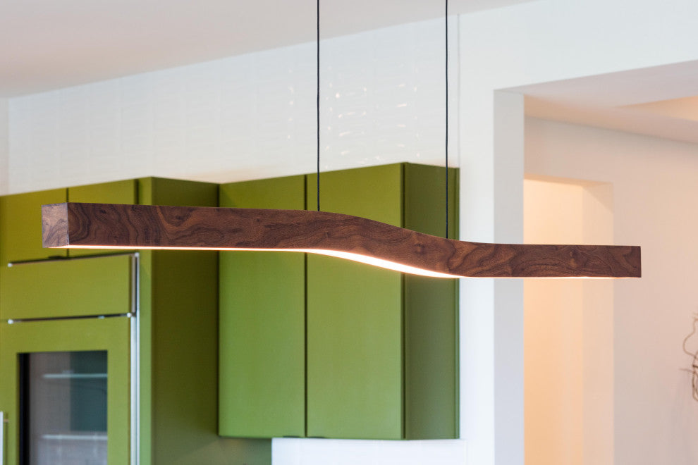 Camur LED Linear Pendant, Walnut