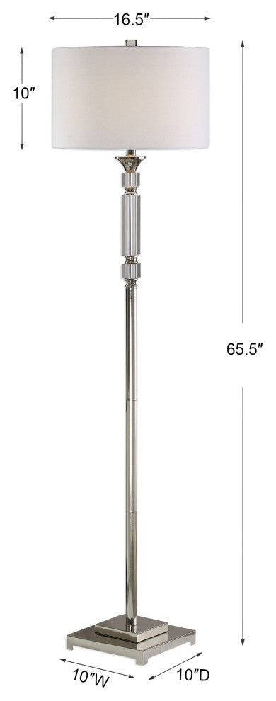 Uttermost Volusia Nickel Floor Lamp