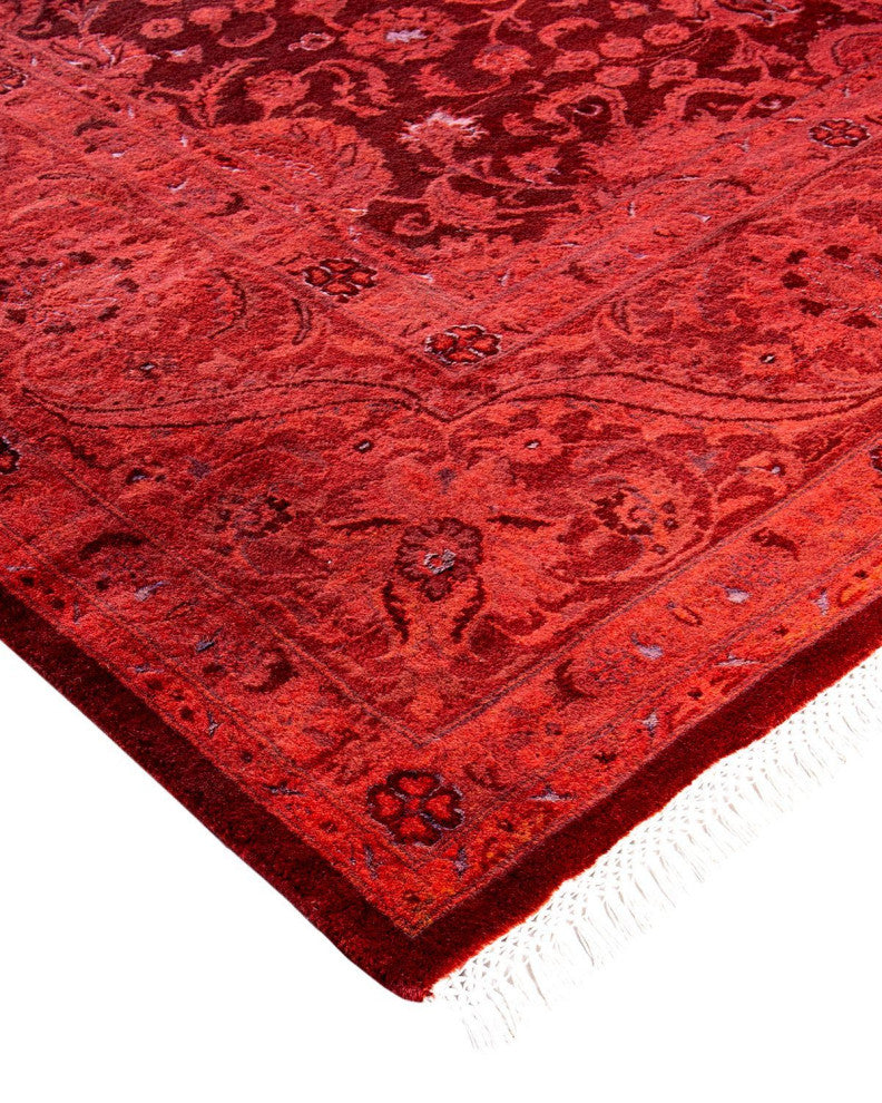 Fine Vibrance, One-of-a-Kind Hand-Knotted Area Rug Red, 8'2"x10'6"