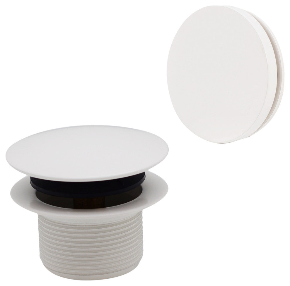 Illusionary Overflow 12" & 4" Sch. 40 PVC Bath Waste and Overflow Tip-Toe, White