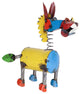 Recycled Metal Springy Donkey, Multi-Colored, Medium