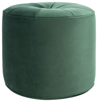 Safavieh Hawkem Cylinder Ottoman, Emerald