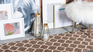 Unique Loom Brown Philadelphia Trellis 2' 7 x 8' 0 Runner Rug