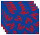 18"x14" Lobster Fest, Animal Print Placemat, Blue, Set of 4