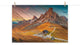 Faux Wood Majestic Sunset & Alpine Mountain Landscape Photo Wall Art Print, 8" X 10"