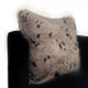 Plutus Gray Gunmetal Two Tone Animal Faux Fur Luxury Throw Pillow, 22"x22"