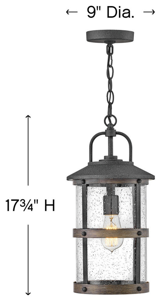 Hinkley Lighting 2682-LL Lakehouse 1 Light 9"W 120v Open Air - Aged Zinc