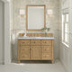 Lorelai 48" Single Vanity, Light Natural Oak, 3 CM Carrara White Marble Top