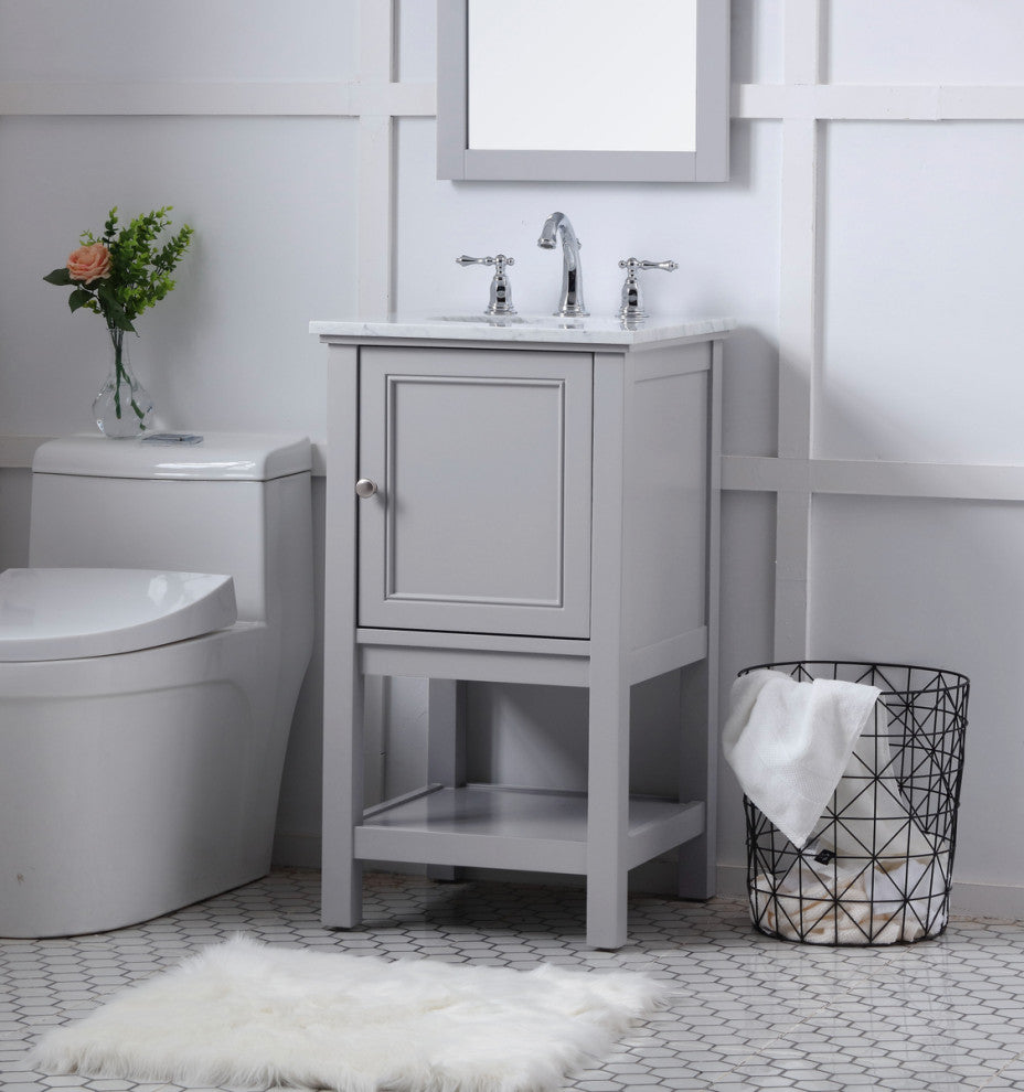 Matilda 19" Single Bathroom Vanity Set, Gray
