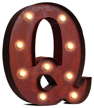 Vintage Retro Lights and Signs Letter "Q"