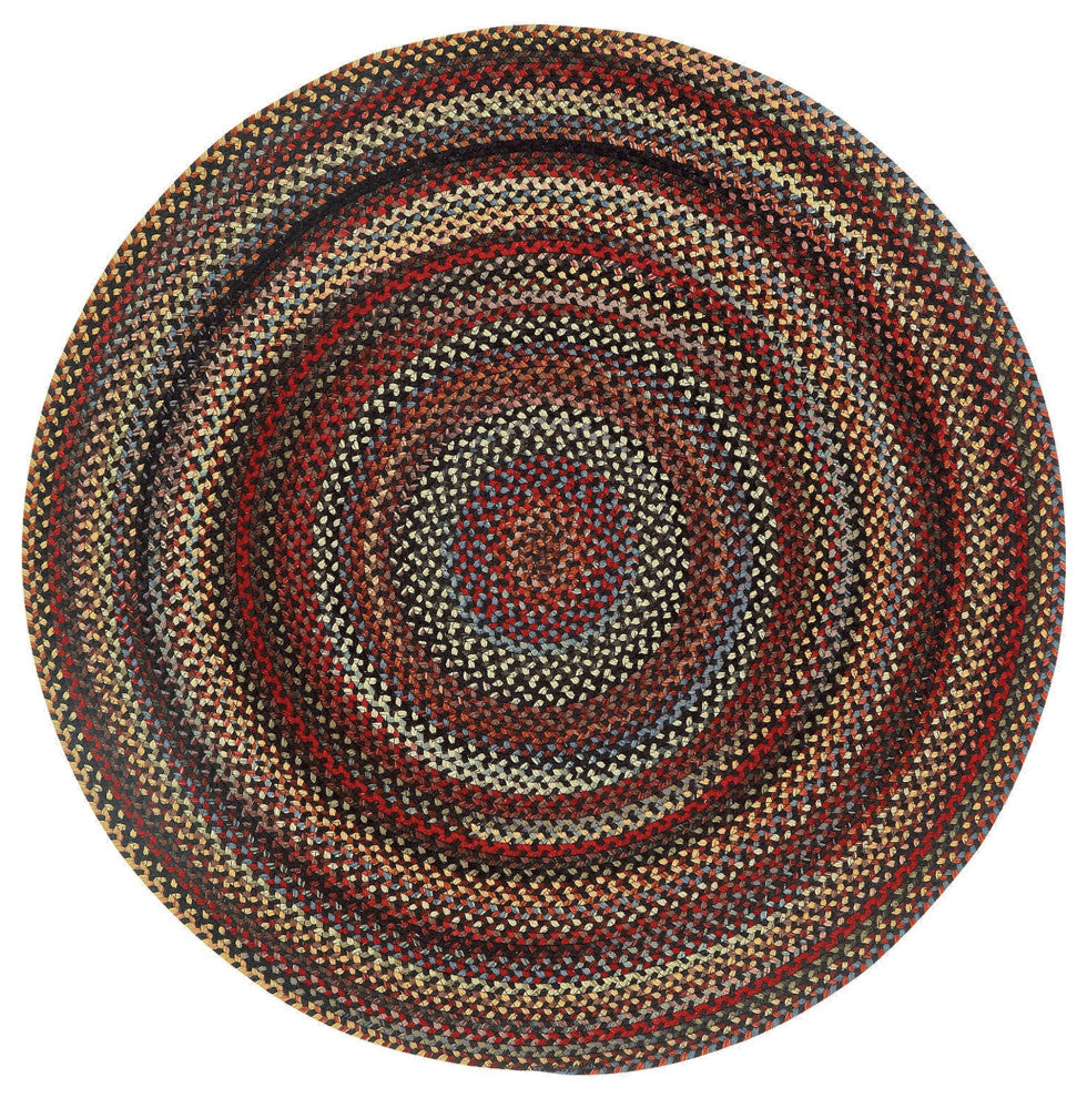 Capel Portland Coal 0346_300 Braided Rugs - 5' 6" Round