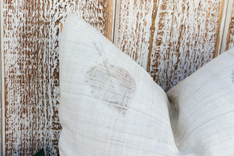 Ajano Leaf Printed Organic Silk Pillow