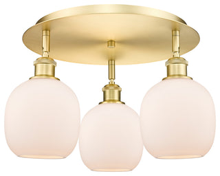 Innovations Belfast 3 17.75" Flush Mount Satin Gold