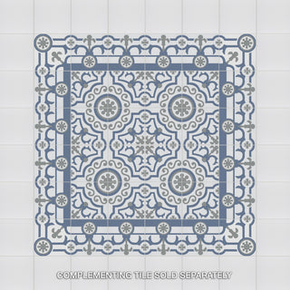 Textile Basic White Encaustic Porcelain Floor and Wall Tile, Plain