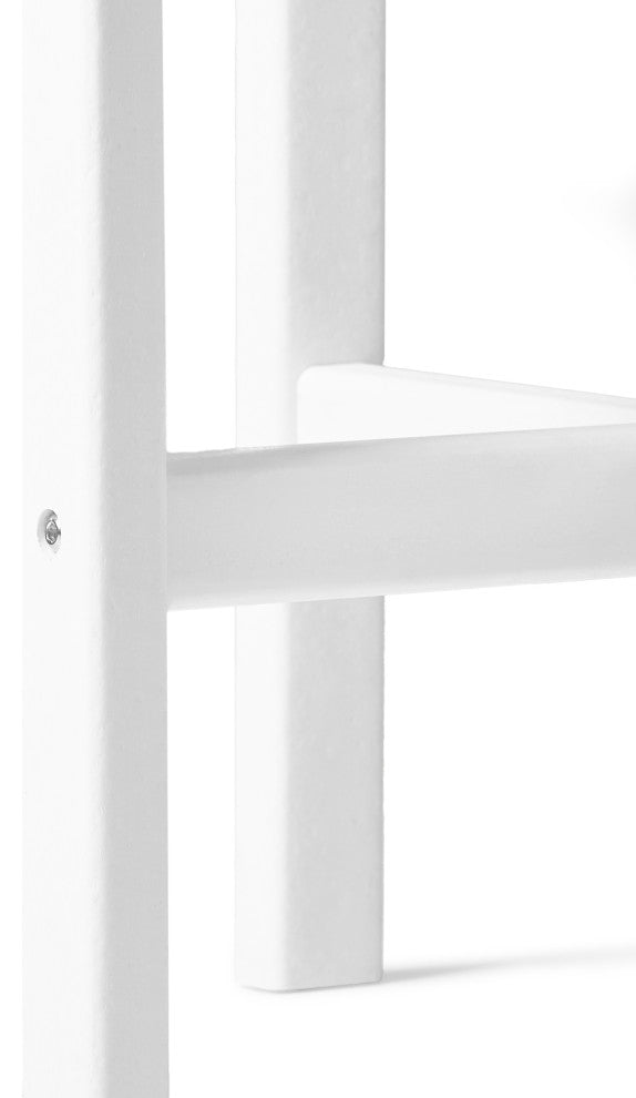 Adirondack Round Outdoor Side Table, White