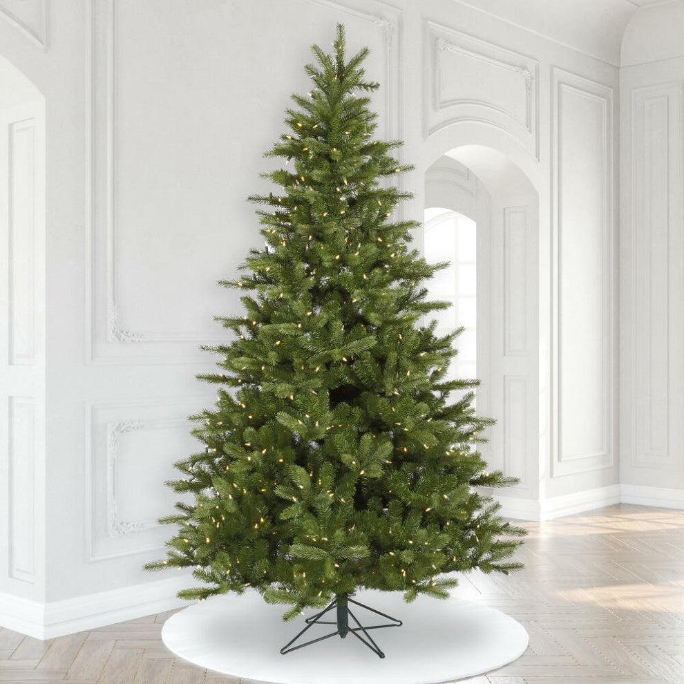 Vickerman King Spruce Artificial Christmas Tree, Warm White Led Lights, 9'