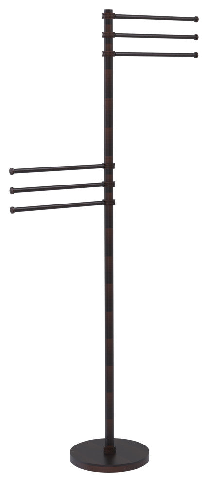 Towel Stand with 6 Pivoting 12" Arms, Venetian Bronze
