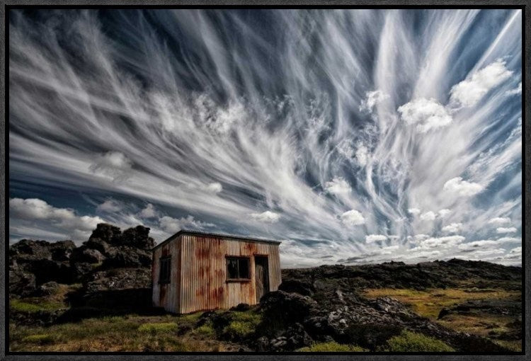 "Fluffy Sky" Framed Canvas Giclee by Thorsteinn H. Ingibergsson, 23x16"