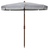 Safavieh Outdoor Copen 6.5 ft Umbrella White/Navy Stripe