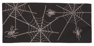 Halloween Spider Web Double layer 16 by 36-Inch Table Runner, Black