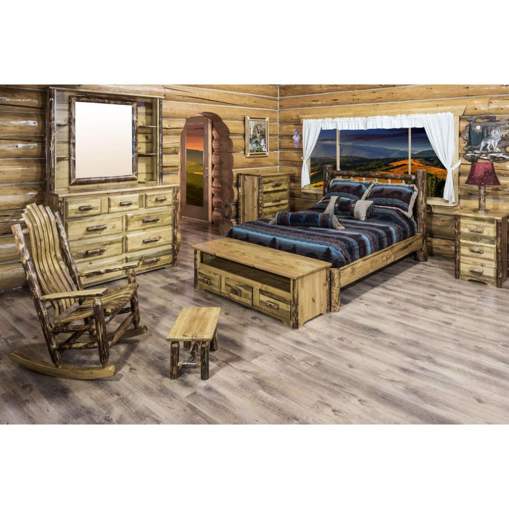 Glacier Country Collection Nightstand With 3 Drawers