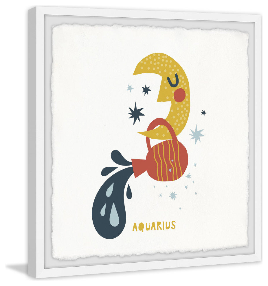 "I'm an Aquarius" Framed Painting Print, 18x18